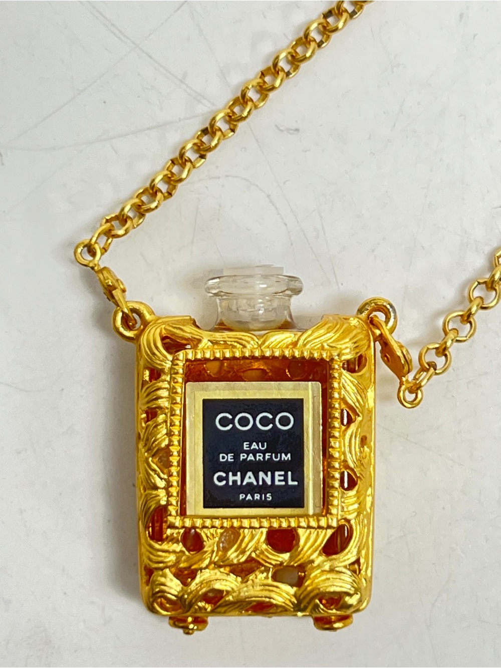 Coco Chanel perfume necklace
